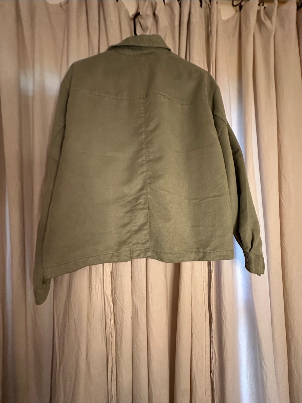 Chico's Olive Green Military-Style Field Jacket - Picture 2 of 3